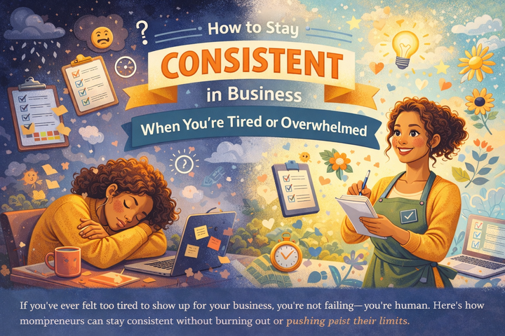 How to Stay Consistent in Business When You’re Tired or Overwhelmed